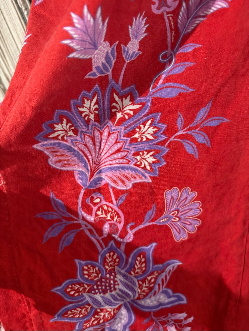 Farm Rio Porcelain Garden Linen Midi Skirt - Picture 7 of 7